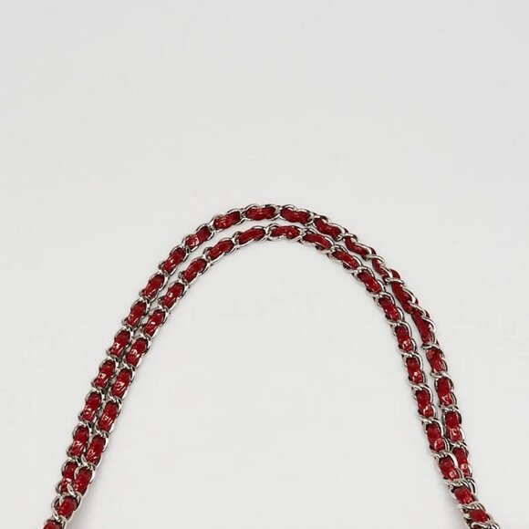 Chanel Dark Red Quilted Patent Leather Classic Maxi Double Flap Bag - Picture 6 of 10